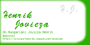 henrik jovicza business card